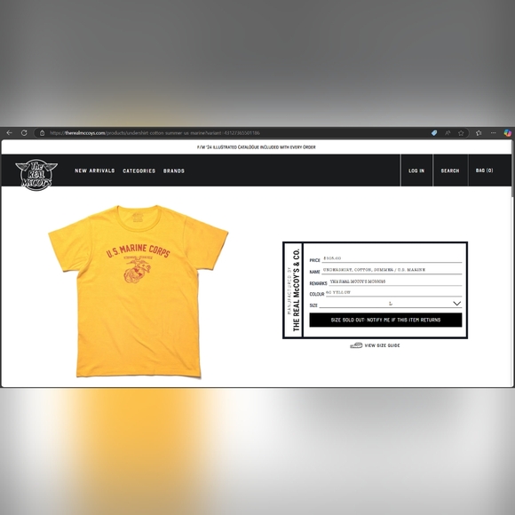 The Real McCoy's U.S. Marine Corps Summer tee - Picture 3 of 16